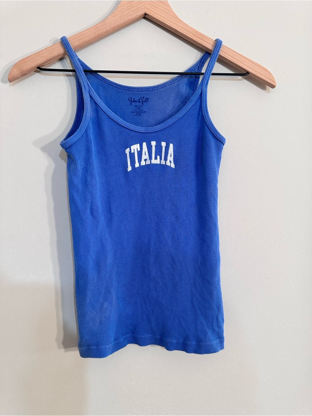 Brandy Melville by John Galt Blue 'Italia' Ribbed Tank Top - Women's Casual Cami
